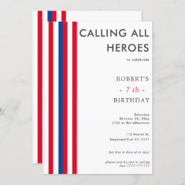 Colour Comics Geïnspireerd SuperHero Birthday Part Kaart