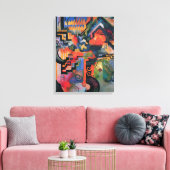 Colour Composition by August Macke,  kunst Canvas Afdruk (Insitu (Woonkamer))