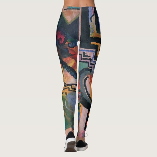 Colour Composition by August Macke,  kunst Leggings (Achterkant)