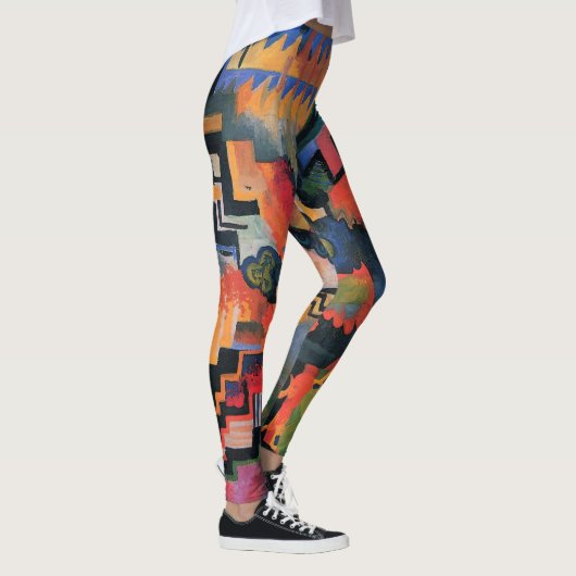 Colour Composition by August Macke,  kunst Leggings (Rechts)