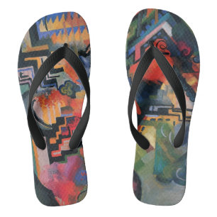 Colour Composition by August Macke, kunst Teenslippers