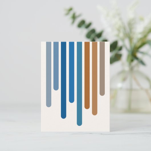 Colour Drips (blue/brown) Briefkaart (Staand voorkant)