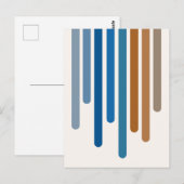 Colour Drips (blue/brown) Briefkaart (Voorkant / Achterkant)