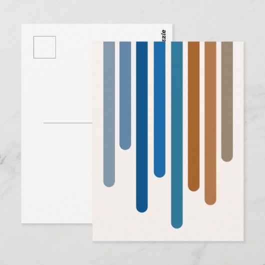 Colour Drips (blue/brown) Briefkaart (Voorkant / Achterkant)