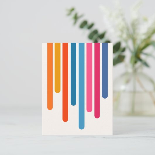Colour Drips (Bold) Briefkaart (Staand voorkant)