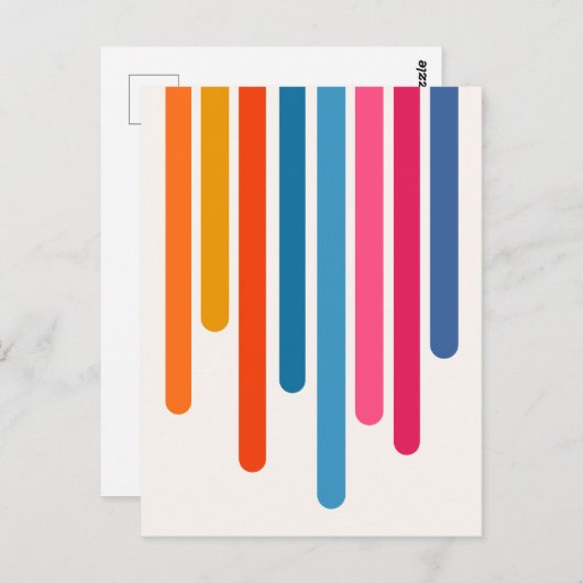 Colour Drips (Bold) Briefkaart (Voorkant / Achterkant)