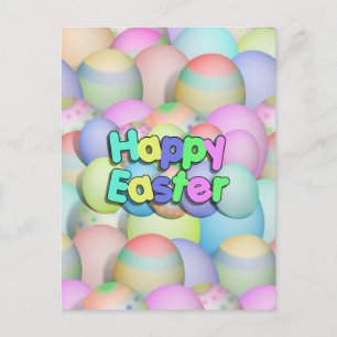 Colour Easter Eggs - Happy Easter Feestdagenkaart