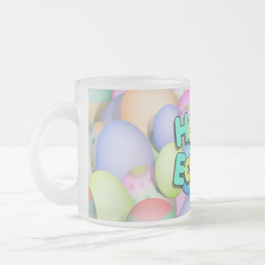 Colour Easter Eggs - Happy Easter Matglas Koffiemok (Links)