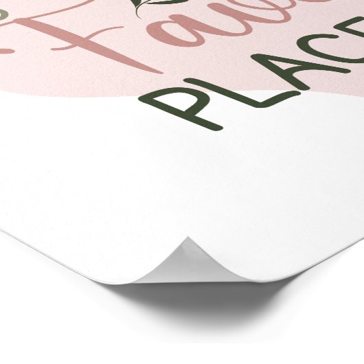 Colour Editable Samen is onze favoriete plek Poster (Hoek)