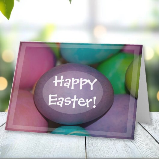 Colour Eggs Happy Easter Feestdagen Kaart