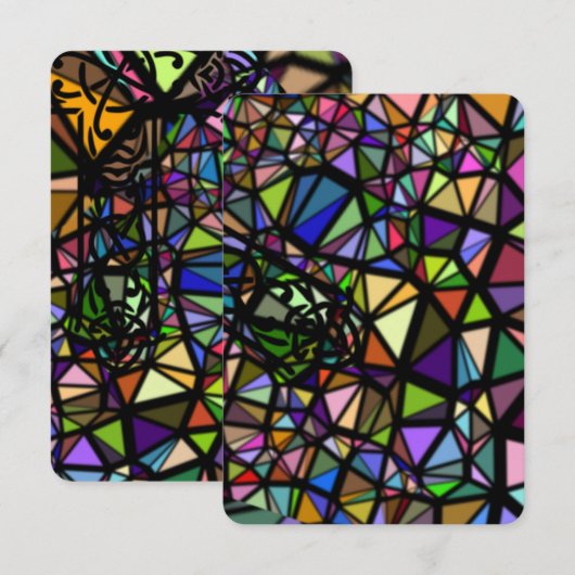 Colour Glas in lood Colors Bedankkaart (Voorkant / Achterkant)