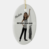 Colour Guard African American Grey & Black Keramisch Ornament (Rechts)