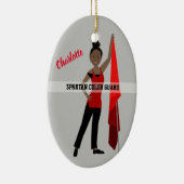 Colour Guard African American in Red en Black Keramisch Ornament (Rechts)