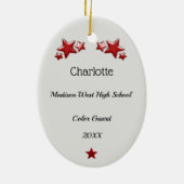 Colour Guard African American in Red en Black Keramisch Ornament (Achterkant)