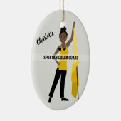 Colour Guard African American in Yellow & Black Keramisch Ornament (Rechts)