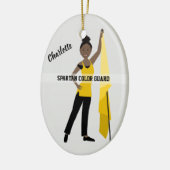 Colour Guard African American in Yellow & Black Keramisch Ornament (Links)