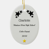 Colour Guard African American in Yellow & Black Keramisch Ornament (Achterkant)