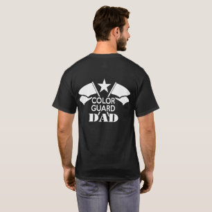 Colour Guard Dad Crossed Flags T-shirt