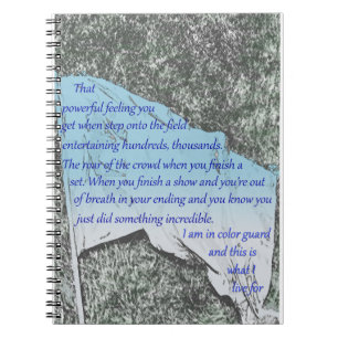 Colour Guard Flag Inspiration Notebook Notitieboek