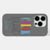 Colour Guard Handwritard Love met Name Case-Mate iPhone Case (Achterkant (horizontaal))