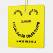 Colour Guard maakt me glimlachen Keramisch Ornament (Links)
