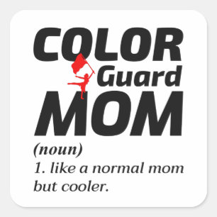 Colour Guard Mam Flag Corps Marching Band Student Vierkante Sticker