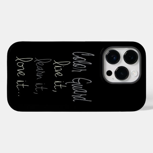 Colour Guard Quote Live, leer het, hou ervan Case-Mate iPhone Case (Achterkant (horizontaal))