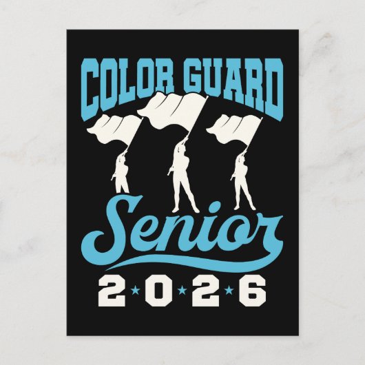 Colour Guard Senior Class van het Afstuderen van 2 Briefkaart (Voorkant)