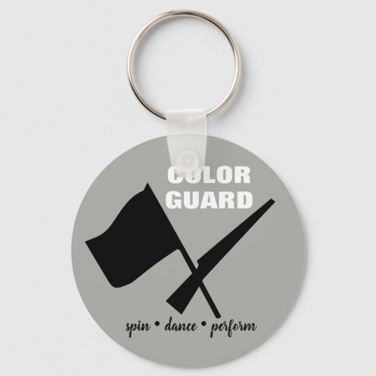 Colour Guard Spin Dance Voer Button Sleutelhanger  (Voorkant)