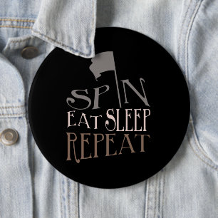 Colour Guard Spin Eat Sleep Herhalen   Button
