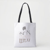 Colour Guard Spin Eat Sleep Herhalen Tote Bag (Voorkant)