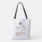 Colour Guard Spin Eat Sleep Herhalen Tote Bag (Achterkant)