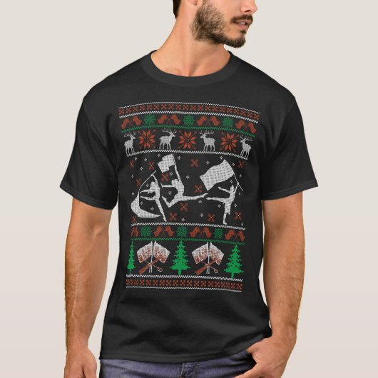 Colour Guard Ugly KerstSweater Funny Holiday T-shirt (Voorkant)
