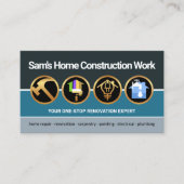  Colour Handyman Tools Contractor Builder Visitekaartje (Voorkant)