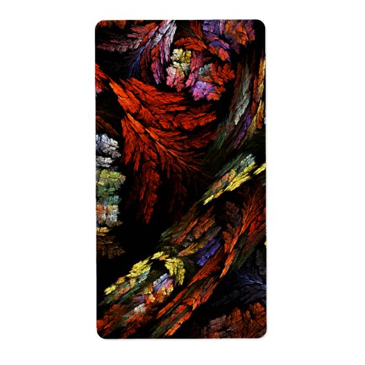 Colour Harmony Abstract Art Fractal Etiket (Voorkant)