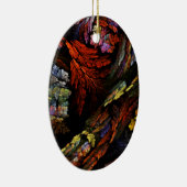 Colour Harmony Abstract Art Oval Ornament (Rechts)