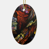 Colour Harmony Abstract Art Oval Ornament (Links)