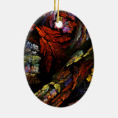Colour Harmony Abstract Art Oval Ornament (Achterkant)