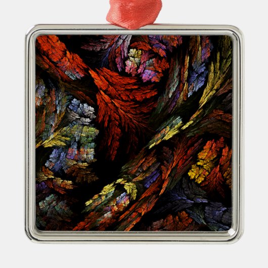 Colour Harmony Abstract Art Square Metalen Ornament (Voorkant)