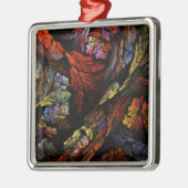 Colour Harmony Abstract Art Square Metalen Ornament (Links)