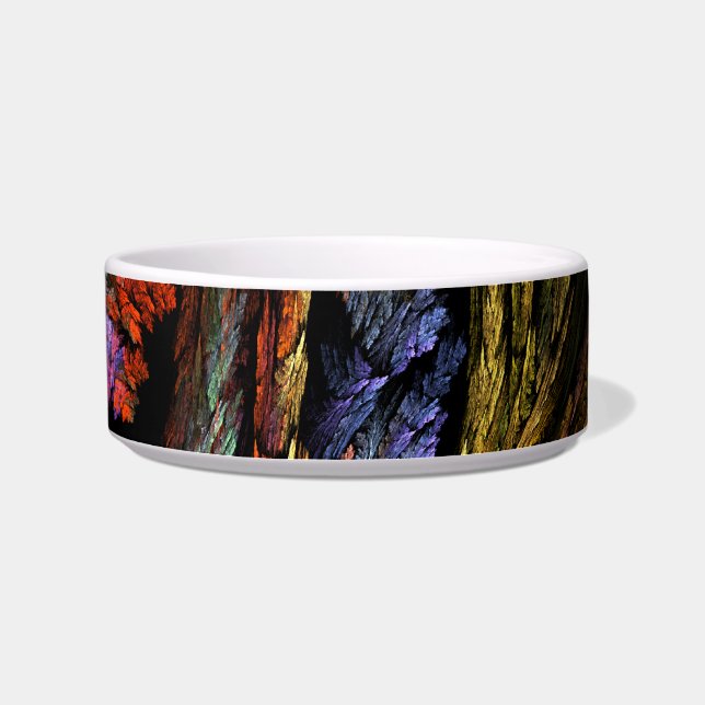 Colour Harmony Abstracte Art Cat Bowl Voerbakje (Rechts)