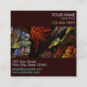 Colour Harmony Abstracte Art Professional Vierkante Visitekaartje (Achterkant)