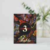 Colour Harmony Table Number Briefkaart (Staand voorkant)