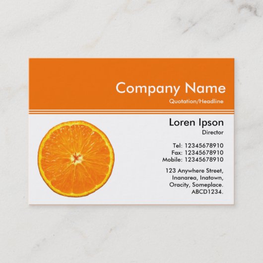 Colour Header III v2 - Oranje (F66C01) - clementin Visitekaartje (Voorkant)