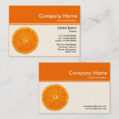 Colour Header III v2 - Oranje (F66C01) - clementin Visitekaartje (Voorkant / Achterkant)