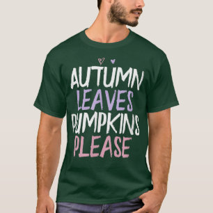 Colour Heart Funny Autumn Leaves Pumpkins Alsjebli T-shirt