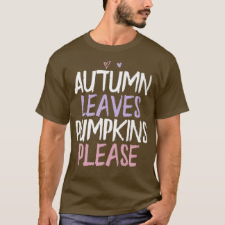 Colour Heart Funny Autumn Leaves Pumpkins Alsjebli T-shirt