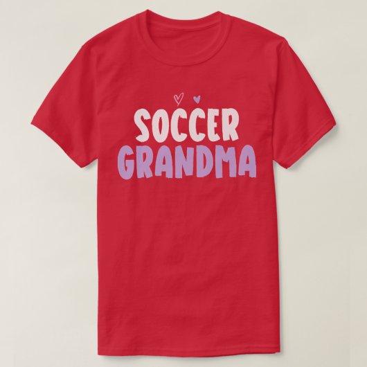 Colour Heart Funny Soccer Grandma Gezegde T-shirt (Design voorkant)