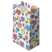 Colour Hearts Gift Bag Klein Cadeauzakje (Voorkant Gekanteld)