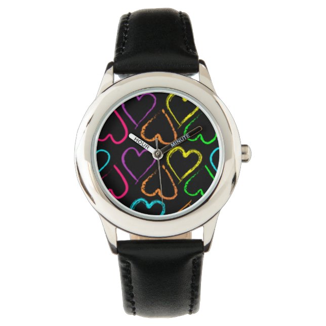 Colour Hearts Watch Horloge (Voorkant)